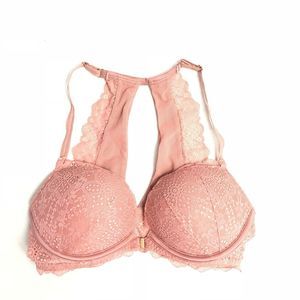 PINK VS Mauve 'Date Push-Up Bra', Lace Overlay 34D